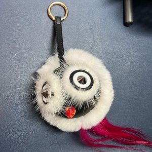 Fluffy keychain bag charm